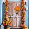 Fall Wreath for Front Door, Artificial Autumn Decor with 20 Led Light Sunflower